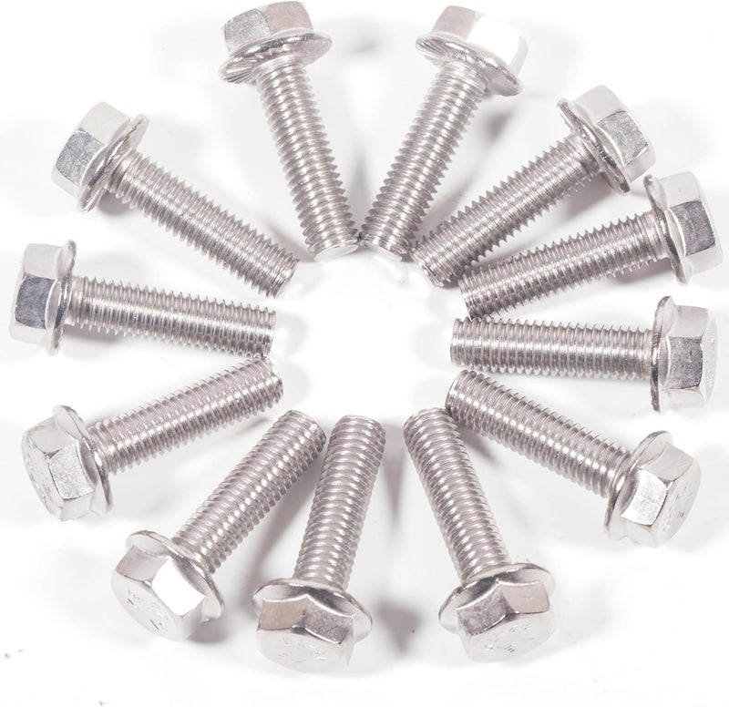 BEONEO ES75120 M8x1.25x30mm Chevy Silverado 5.3 Exhaust Manifold Bolts for LS< Exhaust Manifold Hardware Kit Stainless Steel Suburban Tahoe Express GMC Savana Sierra Yukon Envoy 4.8 6.0 6.2L 10.9 ES 75120 - Image 5